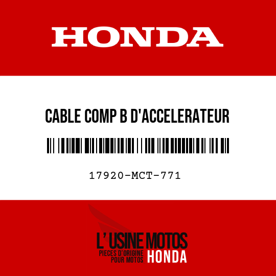 image de 17920-MCT-771 CABLE COMP B D'ACCELERATEUR