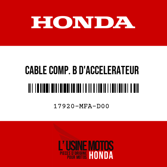 image de 17920-MFA-D00 CABLE COMP. B D'ACCELERATEUR