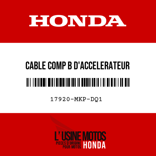image de 17920-MKP-DQ1 CABLE COMP B D'ACCELERATEUR