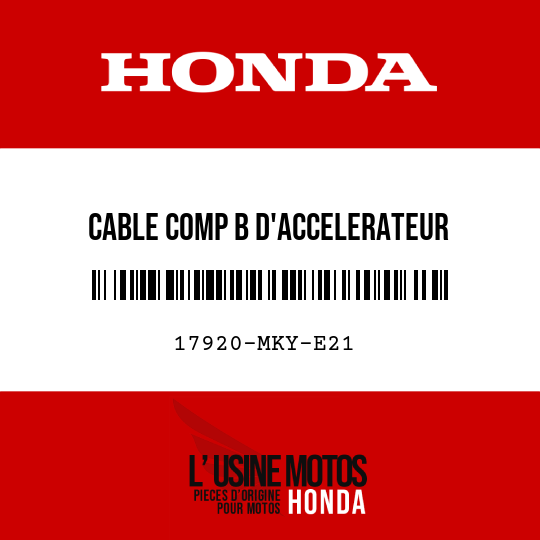 image de 17920-MKY-E21 CABLE COMP B D'ACCELERATEUR