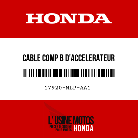image de 17920-MLP-AA1 CABLE COMP B D'ACCELERATEUR