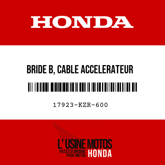 image de 17923-KZR-600 BRIDE B, CABLE ACCELERATEUR