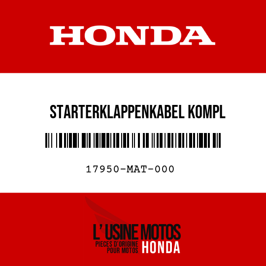 image de 17950-MAT-000 STARTERKLAPPENKABEL KOMPL