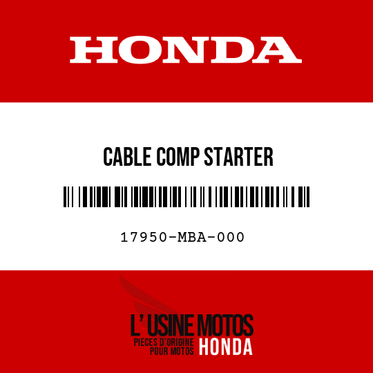 image de 17950-MBA-000 CABLE COMP STARTER