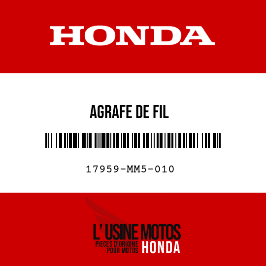 image de 17959-MM5-010 AGRAFE DE FIL