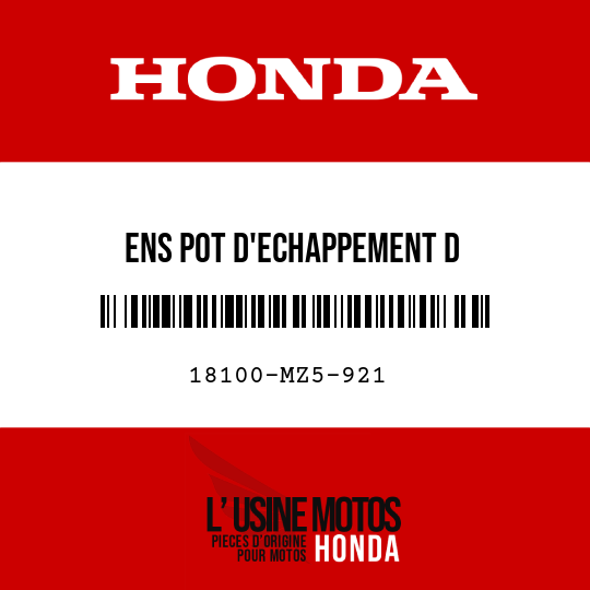 image de 18100-MZ5-921 ENS POT D'ECHAPPEMENT D