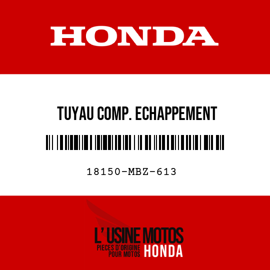 image de 18150-MBZ-613 TUYAU COMP. ECHAPPEMENT