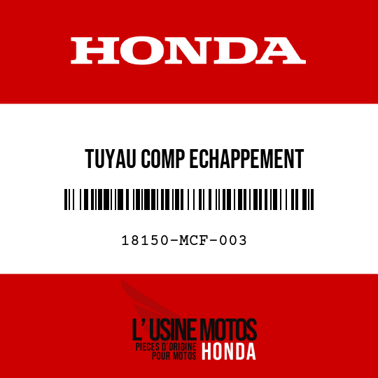 image de 18150-MCF-003 TUYAU COMP ECHAPPEMENT