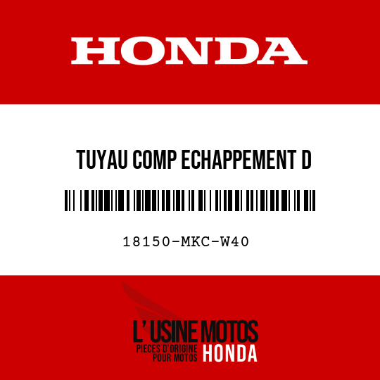 image de 18150-MKC-W40 TUYAU COMP ECHAPPEMENT D