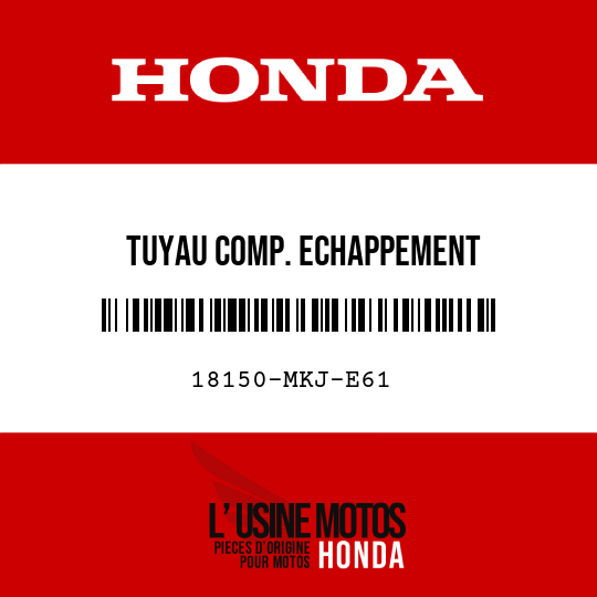 image de 18150-MKJ-E61 TUYAU COMP. ECHAPPEMENT