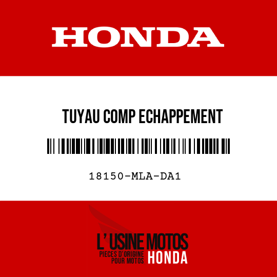 image de 18150-MLA-DA1 TUYAU COMP ECHAPPEMENT