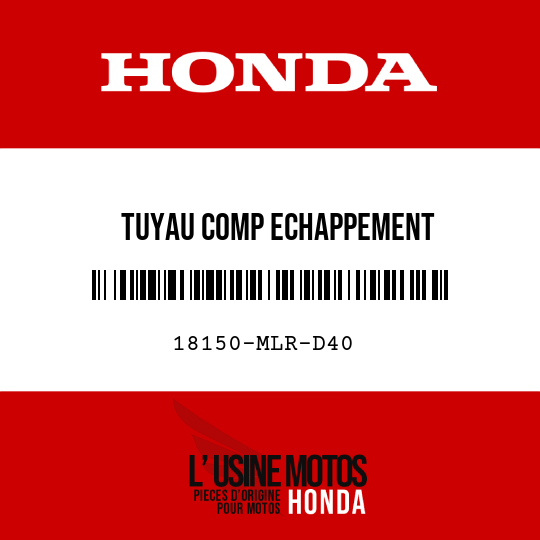 image de 18150-MLR-D40 TUYAU COMP ECHAPPEMENT