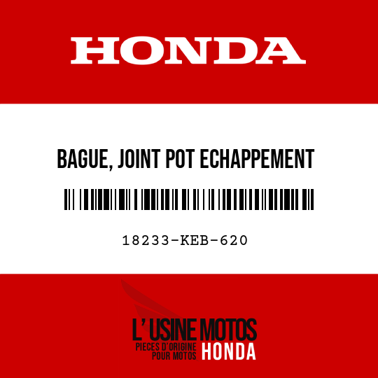 image de 18233-KEB-620 BAGUE, JOINT POT ECHAPPEMENT