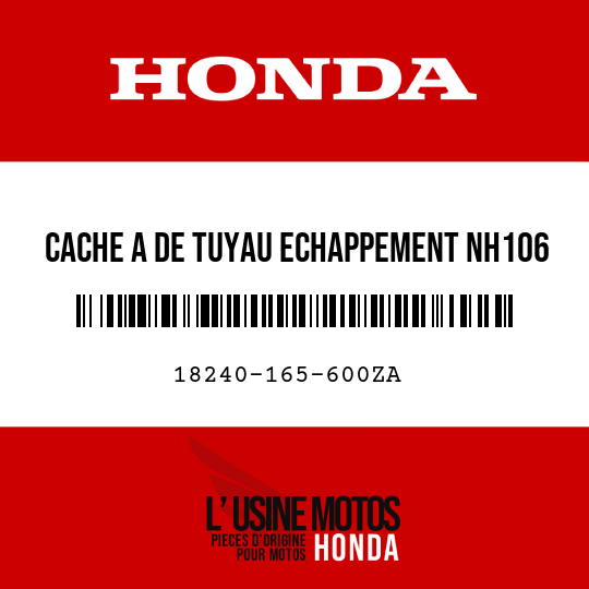 image de 18240-165-600ZA CACHE A DE TUYAU ECHAPPEMENT NH106 