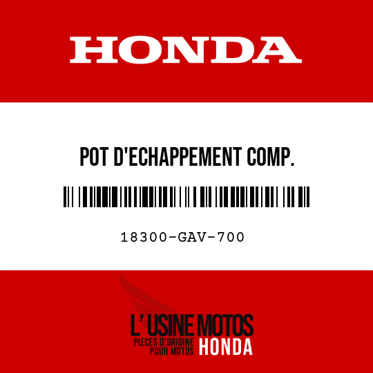 image de 18300-GAV-700 POT D'ECHAPPEMENT COMP.