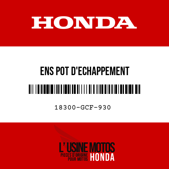 image de 18300-GCF-930 ENS POT D'ECHAPPEMENT