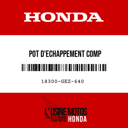 image de 18300-GEZ-640 POT D'ECHAPPEMENT COMP