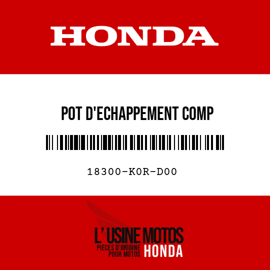 image de 18300-K0R-D00 POT D'ECHAPPEMENT COMP