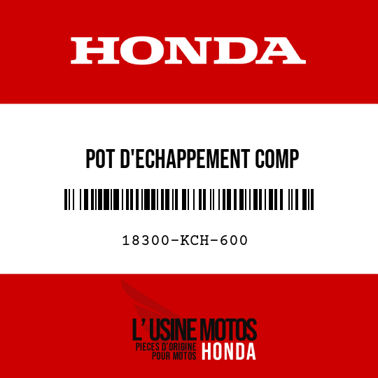 image de 18300-KCH-600 POT D'ECHAPPEMENT COMP