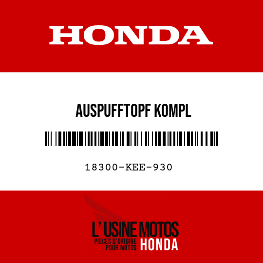 image de 18300-KEE-930 AUSPUFFTOPF KOMPL
