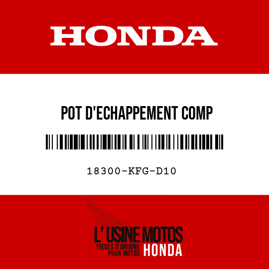 image de 18300-KFG-D10 POT D'ECHAPPEMENT COMP