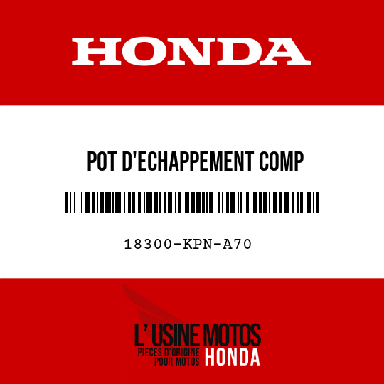 image de 18300-KPN-A70 POT D'ECHAPPEMENT COMP