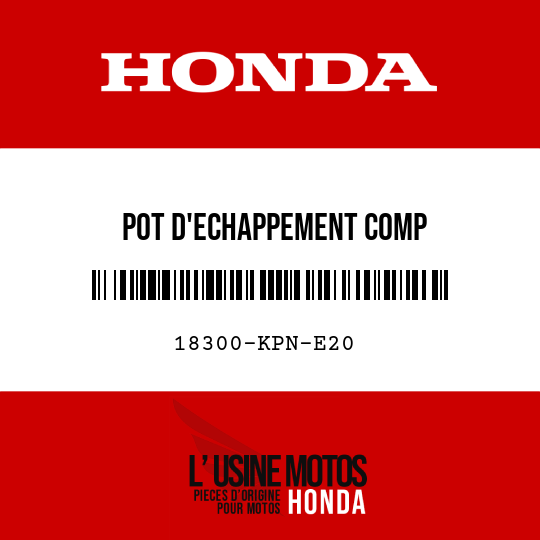 image de 18300-KPN-E20 POT D'ECHAPPEMENT COMP