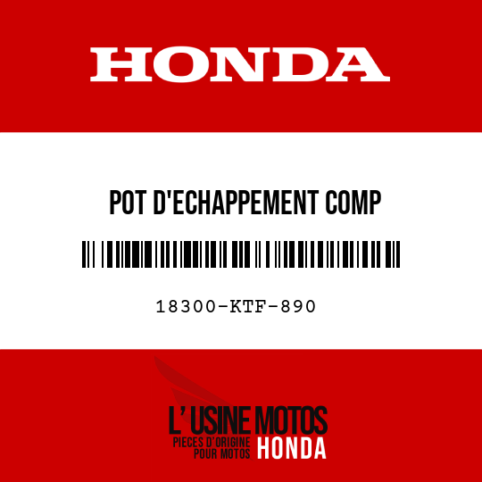 image de 18300-KTF-890 POT D'ECHAPPEMENT COMP
