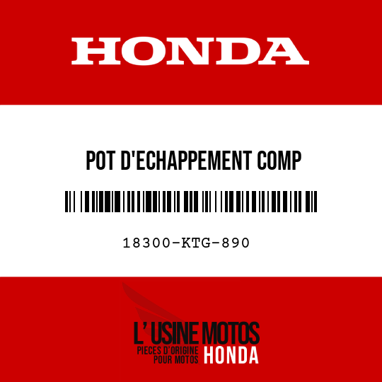 image de 18300-KTG-890 POT D'ECHAPPEMENT COMP