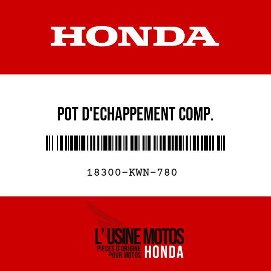 image de 18300-KWN-780 POT D'ECHAPPEMENT COMP.