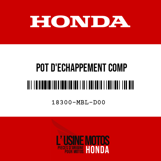 image de 18300-MBL-D00 POT D'ECHAPPEMENT COMP