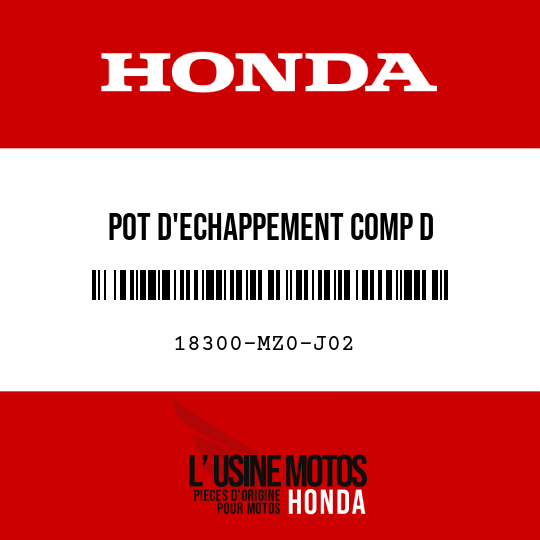 image de 18300-MZ0-J02 POT D'ECHAPPEMENT COMP D