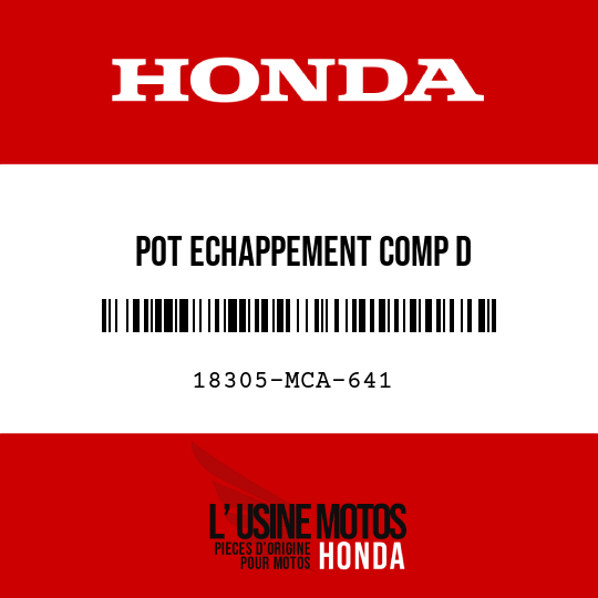 image de 18305-MCA-641 POT ECHAPPEMENT COMP D