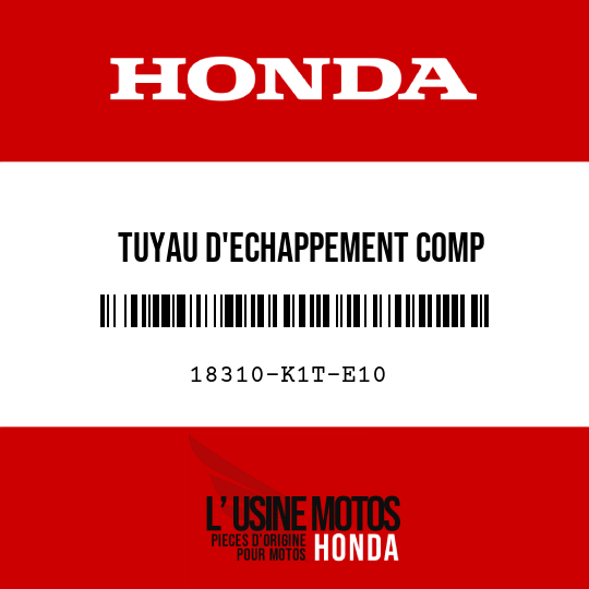 image de 18310-K1T-E10 TUYAU D'ECHAPPEMENT COMP