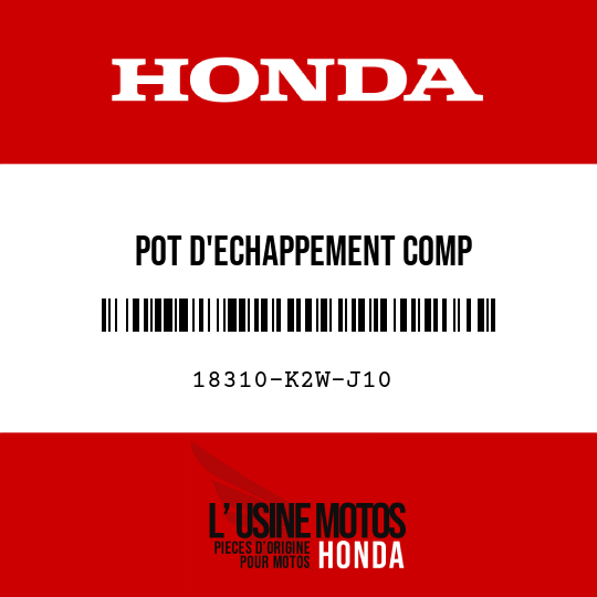 image de 18310-K2W-J10 POT D'ECHAPPEMENT COMP