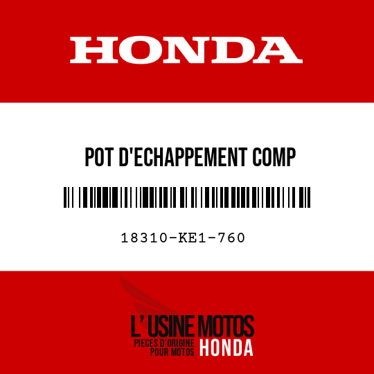 image de 18310-KE1-760 POT D'ECHAPPEMENT COMP