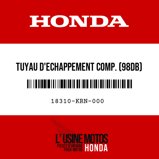image de 18310-KRN-000 TUYAU D'ECHAPPEMENT COMP. (98DB)