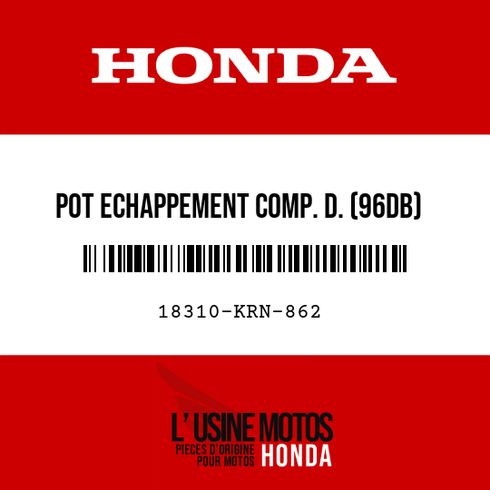 image de 18310-KRN-862 POT ECHAPPEMENT COMP. D. (96DB)