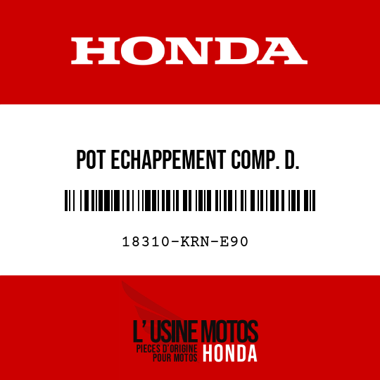 image de 18310-KRN-E90 POT ECHAPPEMENT COMP. D.