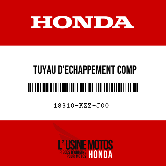 image de 18310-KZZ-J00 TUYAU D'ECHAPPEMENT COMP