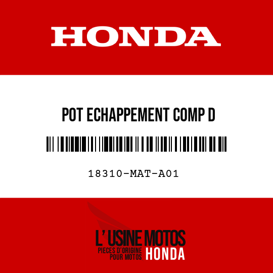 image de 18310-MAT-A01 POT ECHAPPEMENT COMP D
