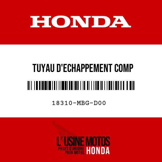 image de 18310-MBG-D00 TUYAU D'ECHAPPEMENT COMP
