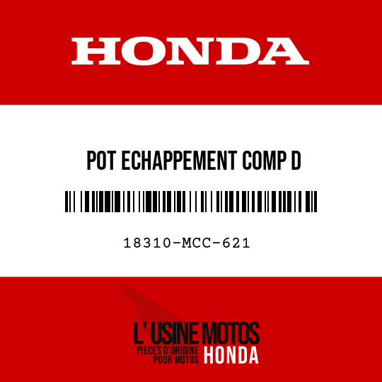 image de 18310-MCC-621 POT ECHAPPEMENT COMP D