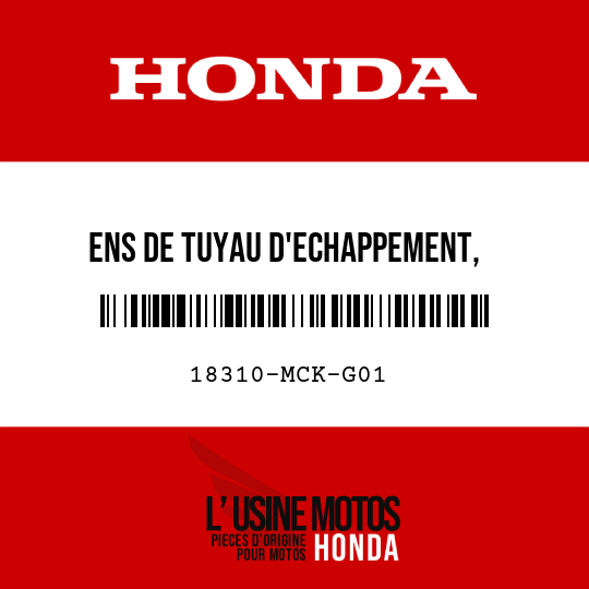 image de 18310-MCK-G01 ENS DE TUYAU D'ECHAPPEMENT,  INFERIEUR