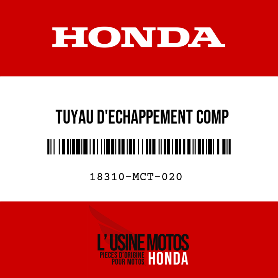 image de 18310-MCT-020 TUYAU D'ECHAPPEMENT COMP