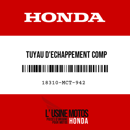 image de 18310-MCT-942 TUYAU D'ECHAPPEMENT COMP