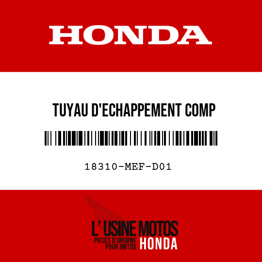 image de 18310-MEF-D01 TUYAU D'ECHAPPEMENT COMP