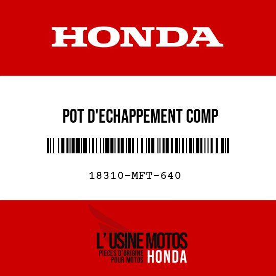 image de 18310-MFT-640 POT D'ECHAPPEMENT COMP