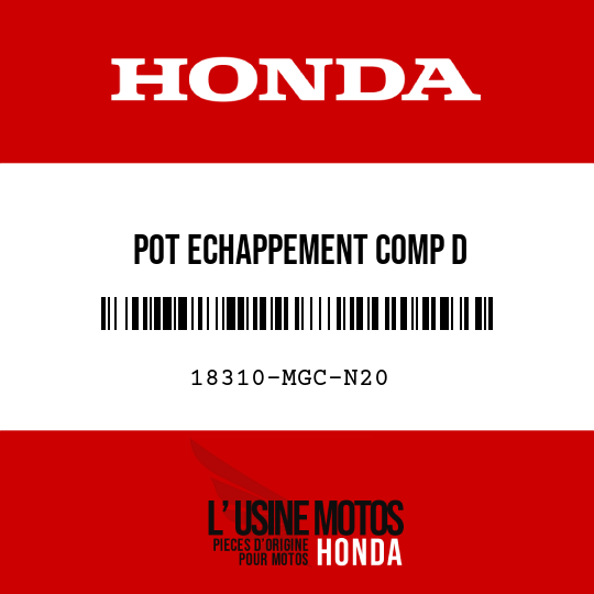 image de 18310-MGC-N20 POT ECHAPPEMENT COMP D