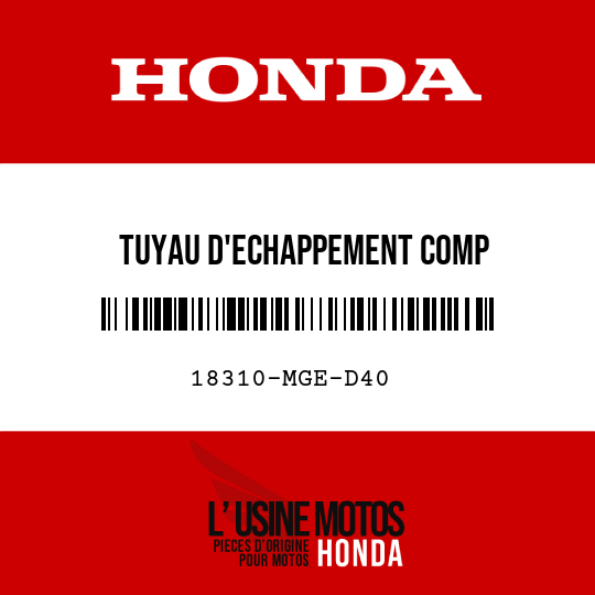 image de 18310-MGE-D40 TUYAU D'ECHAPPEMENT COMP